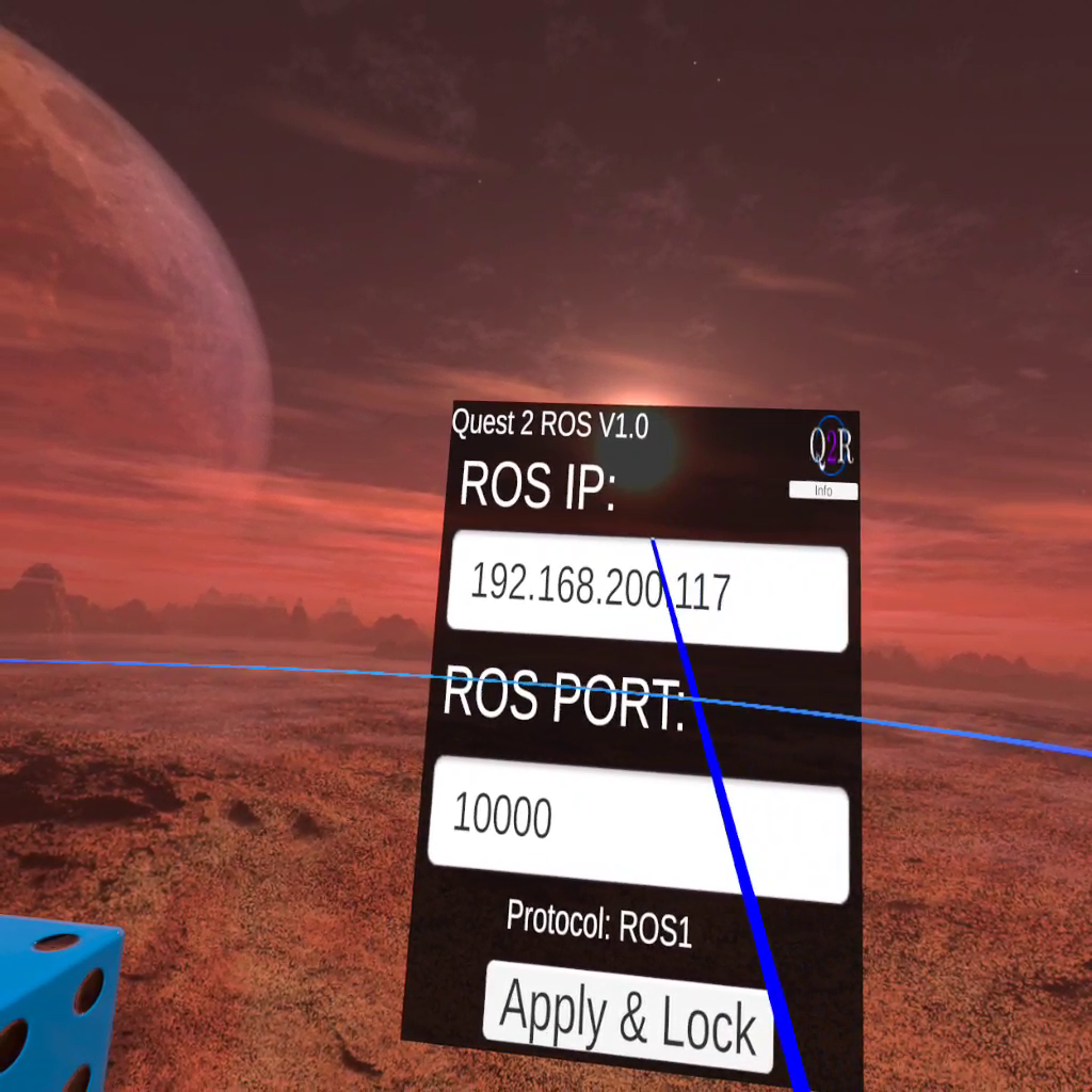 IP and port configuration screen